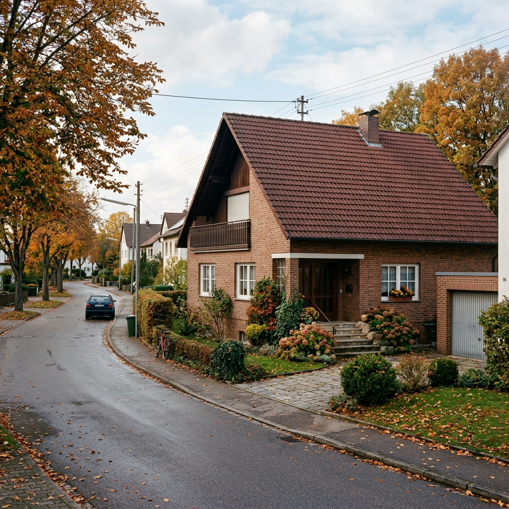 Einfamilienhaus aus den 1970er Jahren in einer Kleinstadt in Baden-Württemberg – typischer Bestand in der Region Tuttlingen